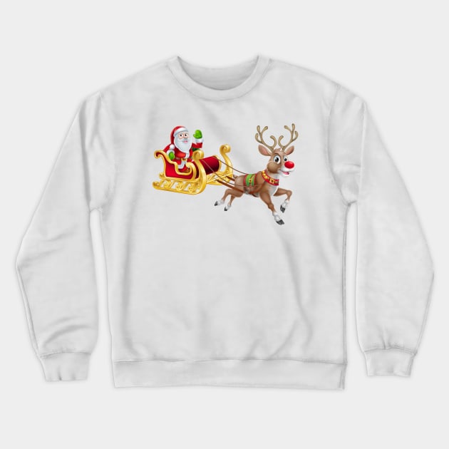 Santa Claus Merry Christmas ✅ Crewneck Sweatshirt by ✪Your New Fashion✪